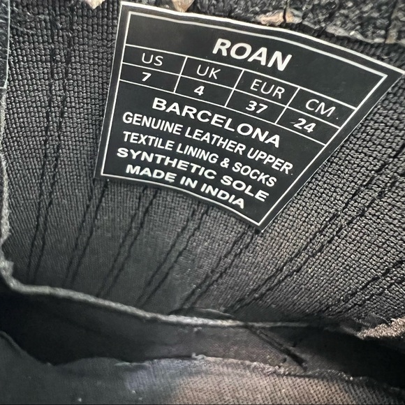Roan Barcelona Black Buff Scratch Chelsea Boots Size 7 - Picture 13 of 14